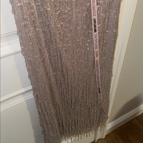 Mac Duggal Glittering Pink and Silver Maxi Dress - Picture 11 of 12